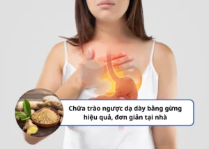 chữa trào ngược dạ dày bằng gừng