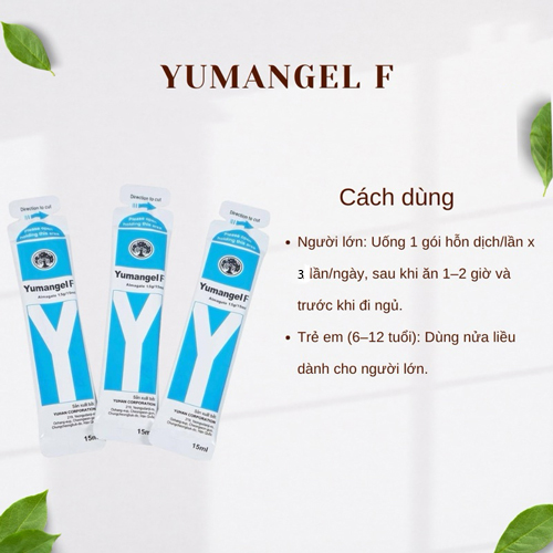 Người dùng cần tuân thủ về liều dùng và cách dùng thuốc dạ dày Yumangel F theo hướng dẫn. 