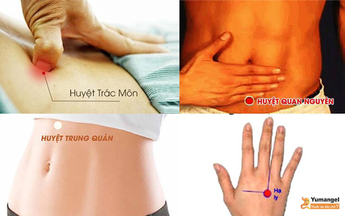 Cách bấm huyệt chữa đầy hơi chướng bụng