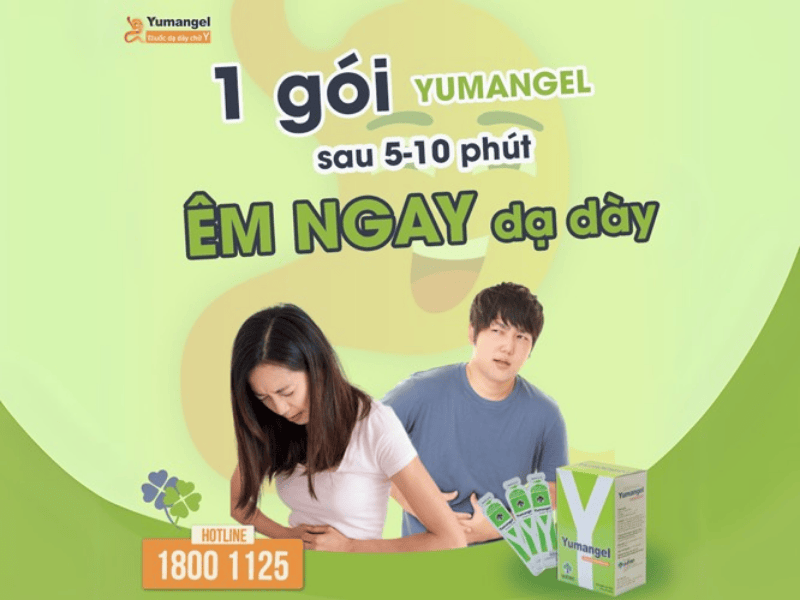 Thuốc dạ dày Yumangel giúp giảm nhanh cơn đau dạ dày