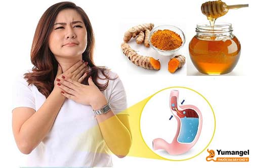 Trào ngược dạ dày uống nghệ và mật ong