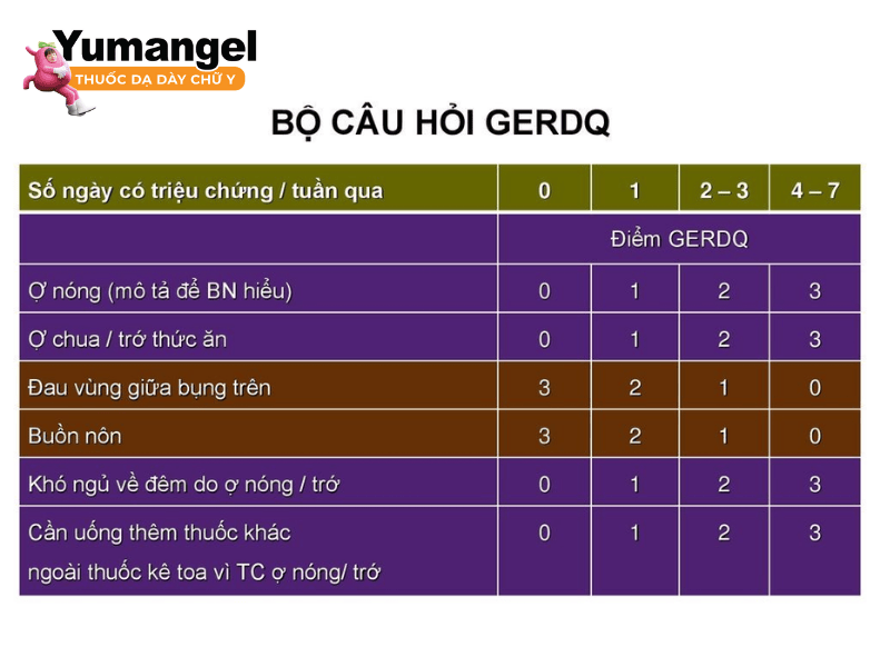 Bộ câu hỏi GerdQ trong chẩn đoán trào ngược dạ dày