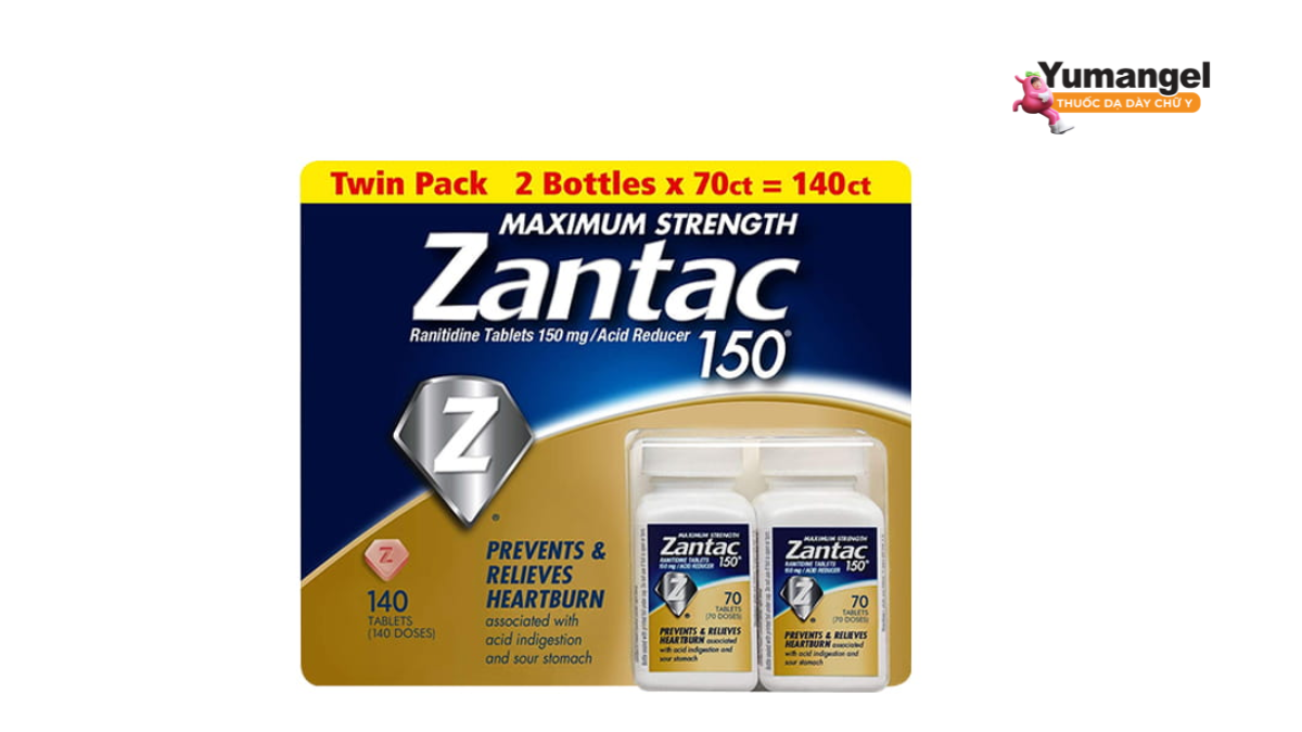 Công dụng thuốc Zantac là ngăn các tác động của histamin ở dạ dày và giúp giảm lượng acid trong dạ dày hay các triệu chứng ợ nóng