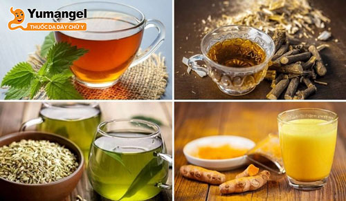 Một số nguyên liệu tự nhiên giúp giảm viêm loét dạ dày mẹ bầu có thể sử dụng như trà bạc hà, nghệ ngâm mật ong, trà gừng, cam thảo…