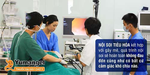 Bác sĩ bệnh viện Tâm Anh thực hiện nội soi đại tràng cho bệnh nhân. 