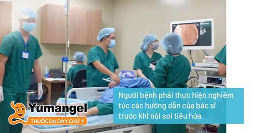 Người bệnh cần tuân thủ theo hướng dẫn của bác trước khi nội soi đại tràng. 