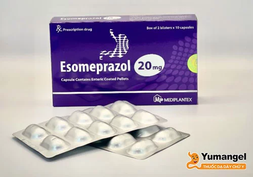 Thuốc trào ngược dạ dày Esomeprazol: Công dụng, Chỉ định, Liều dùng, Tác dụng phụ, Giá cả