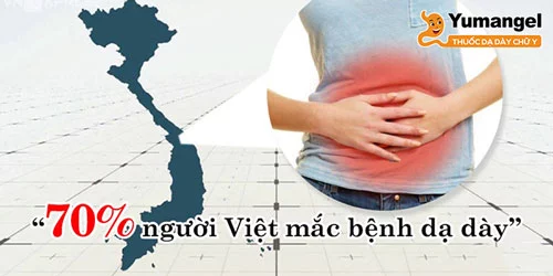 Tại Việt Nam, tỉ lệ người mắc bệnh dạ dày rất cao, khoảng 7% dân số. 